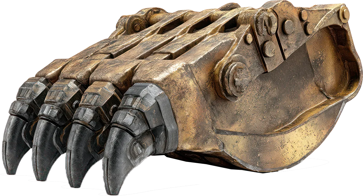 Excavator bucket with ground-engaging teeth